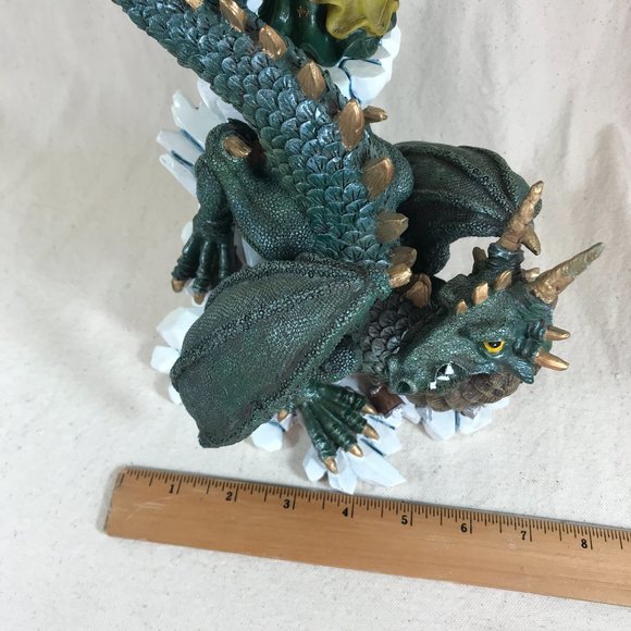 The Mystical Wizard Dragon Figurine Fantasy Mythical Fantasy Art Deco - Picture 8 of 9